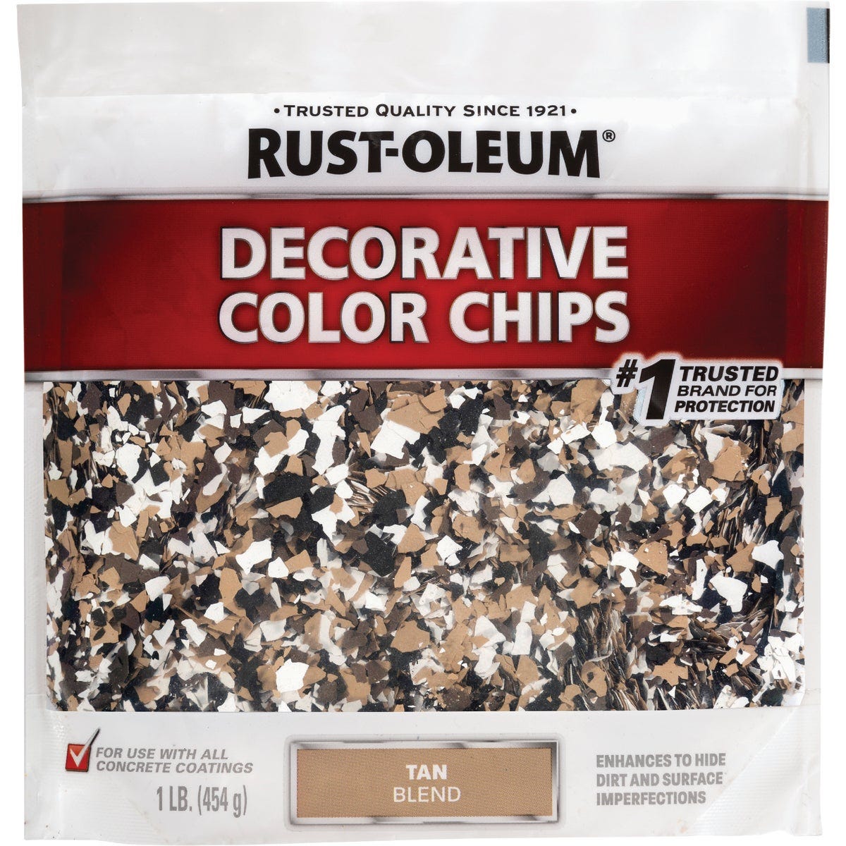 Rust-Oleum Color Chip Concrete Coating, 1 Lb., Tan - photo 2