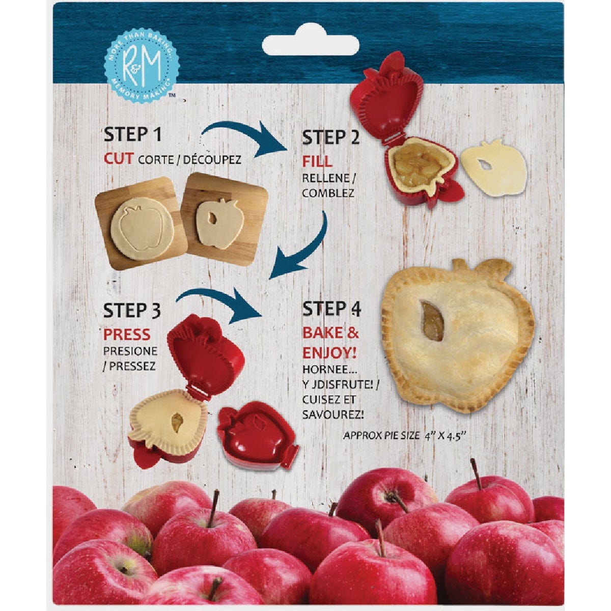R&M 5 In. Plastic Apple Shape Pocket Pie Pan - photo 2