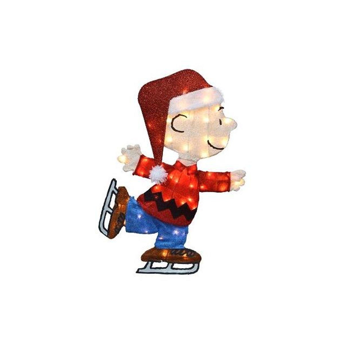 Product Works 28 In. Peanuts Ice Skating Charlie Brown 2D Christmas Lighted Decoration
