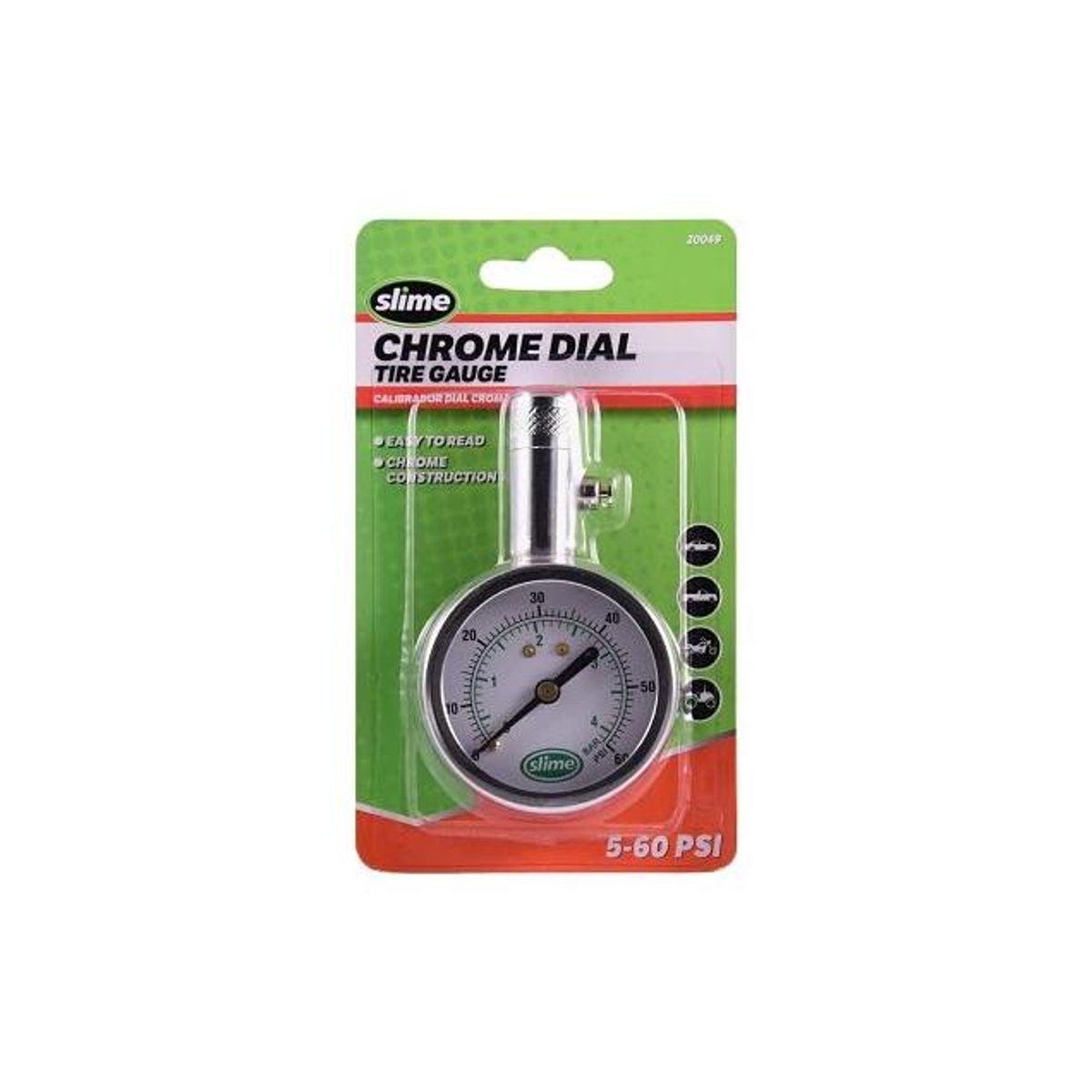 Slime 5-60 PSI Brass Tire Gauge