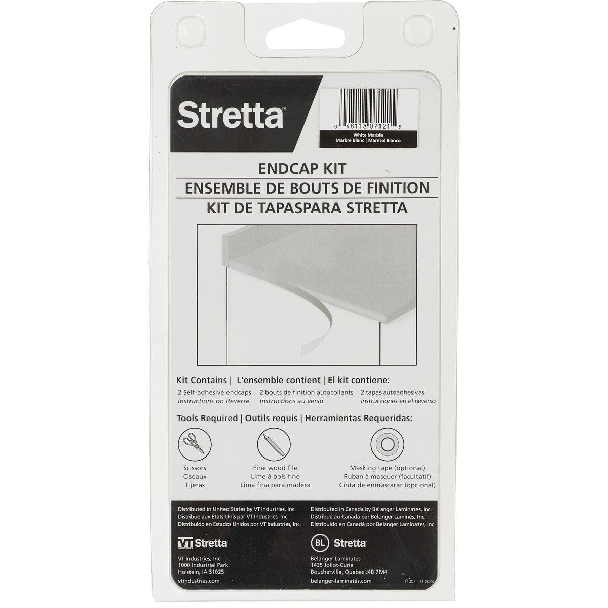 VT Industries Stretta Laminate Countertop White Marble End Cap Kit - photo 2 VT Industries Stretta Laminate Countertop White Marble End Cap Kit - photo 2