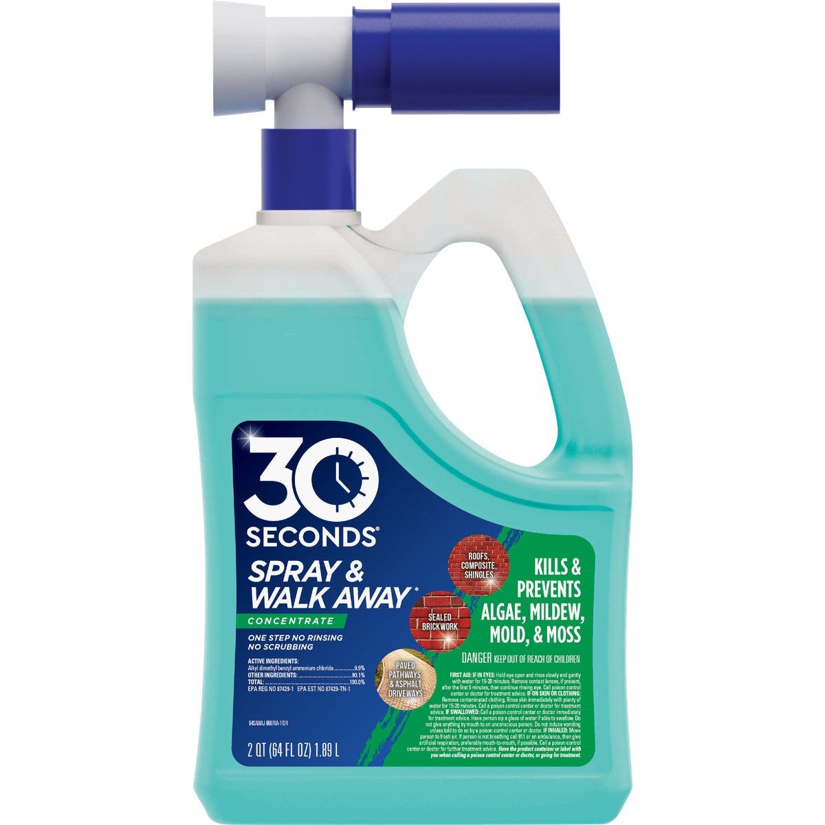 30 Seconds Spray and Walk Away Concentrate with Hose End, 64 Oz. 30 Seconds Spray and Walk Away Concentrate with Hose End, 64 Oz.
