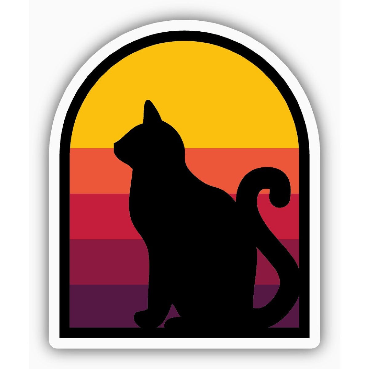 Stickers Northwest Cat Silhouette Large Sticker