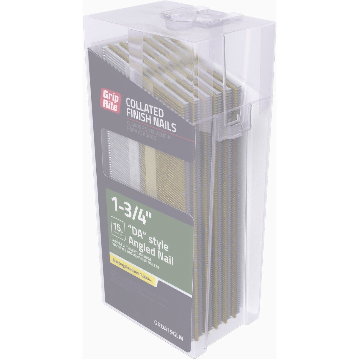 Grip-Rite 1-3/4 In. 15-Gauge Electrogalvanized DA-Style Angled Collated Finish Nails (1000 Ct.) - photo 3 Grip-Rite 1-3/4 In. 15-Gauge Electrogalvanized DA-Style Angled Collated Finish Nails (1000 Ct.) - photo 3