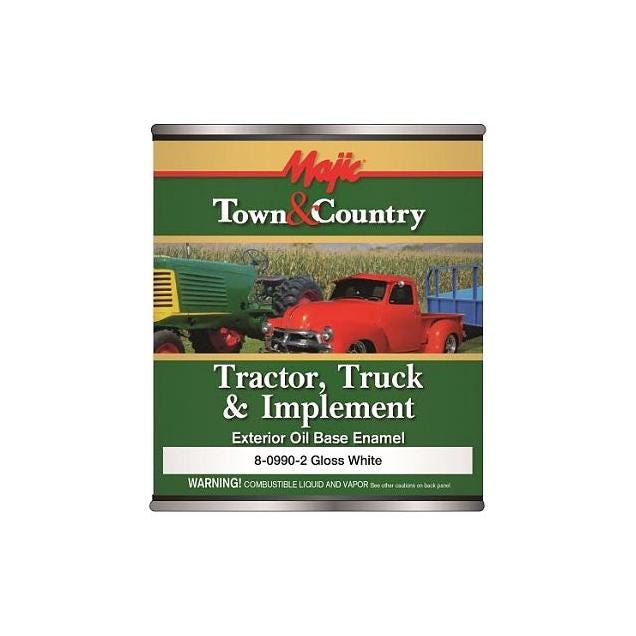 Majic Town & Country 1 Qt. White Tractor, Truck & Implement Oil Base Enamel Paint