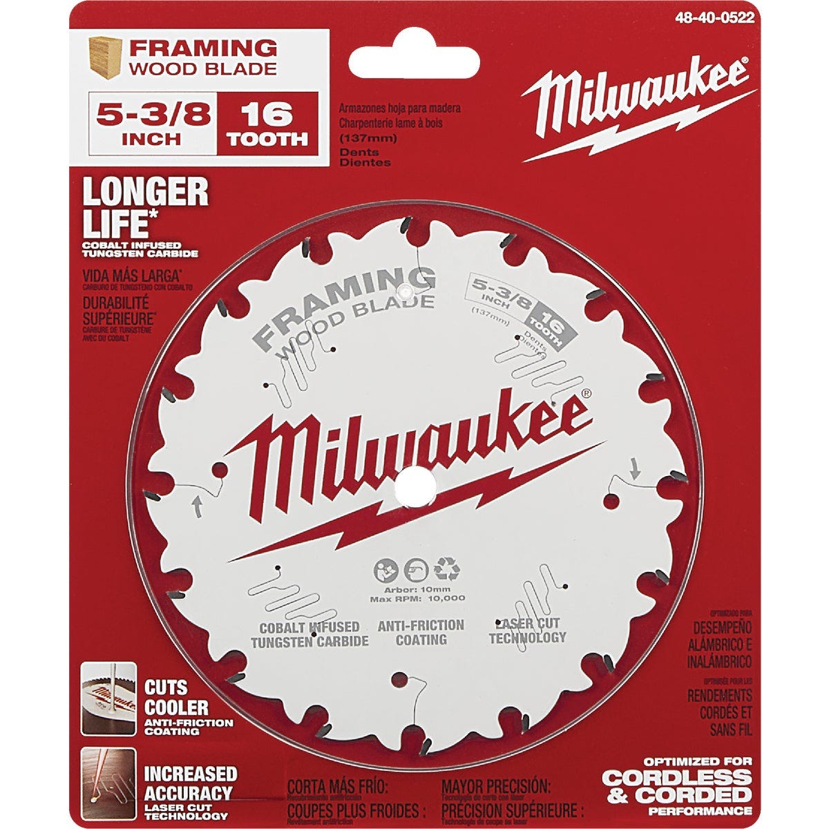 Milwaukee 5-3/8 In. 16-Tooth Framing Circular Saw Blade - photo 2