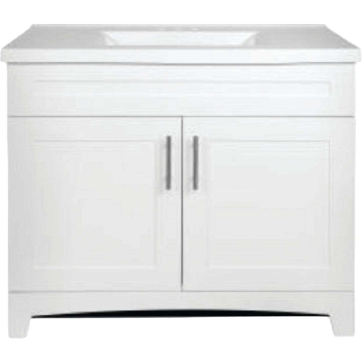 Royal Cabinets White 37 In. W x 19 In. D x 36 In. H Vanity with White Cultured Marble Top - photo 2 Royal Cabinets White 37 In. W x 19 In. D x 36 In. H Vanity with White Cultured Marble Top - photo 2