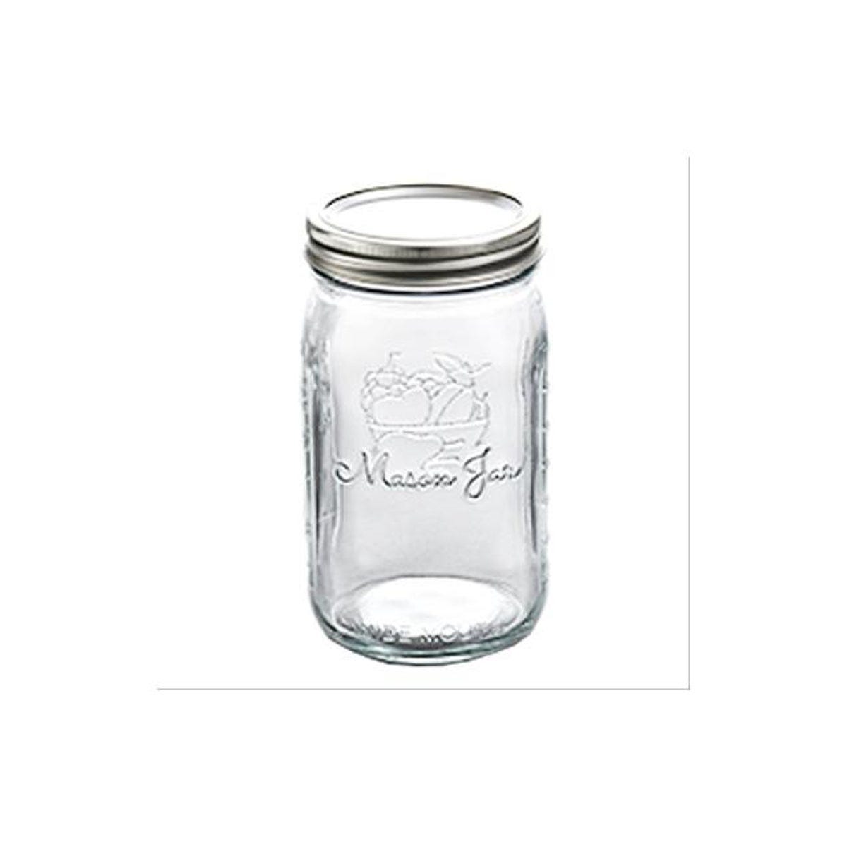 Homepointe 1 Qt. Wide Mouth Glass Canning Jars (12-Pack)