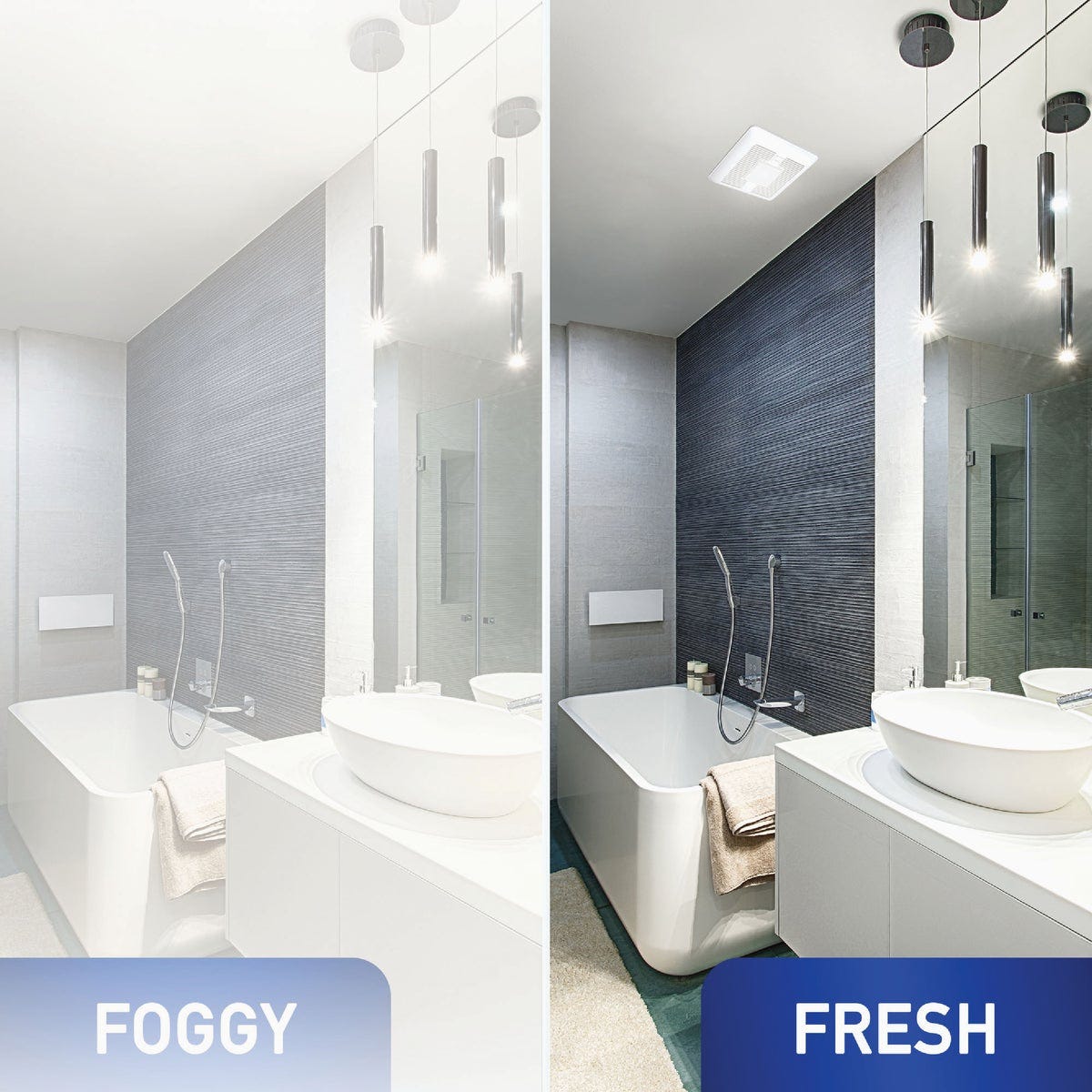 Panasonic Whisper Mighty 70/90 CFM Bathroom Exhaust Fan with Dimmable LED Light - photo 6 Panasonic Whisper Mighty 70/90 CFM Bathroom Exhaust Fan with Dimmable LED Light - photo 6