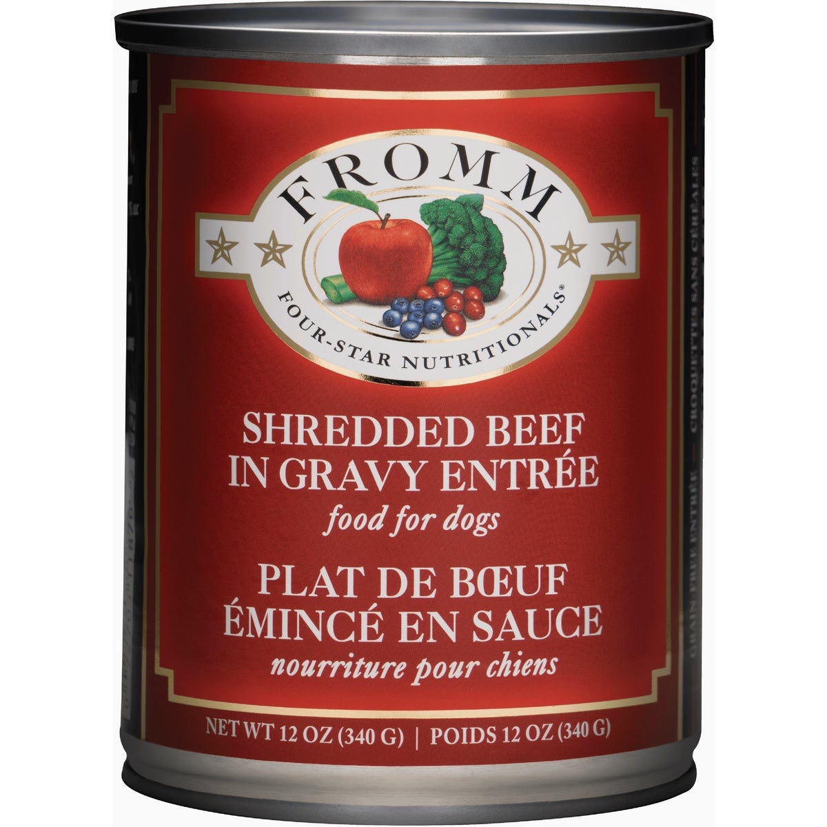 Fromm Four-Star Nutritionals Shredded Beef in Gravy Entree Wet Dog Food, 12 Oz. - photo 2