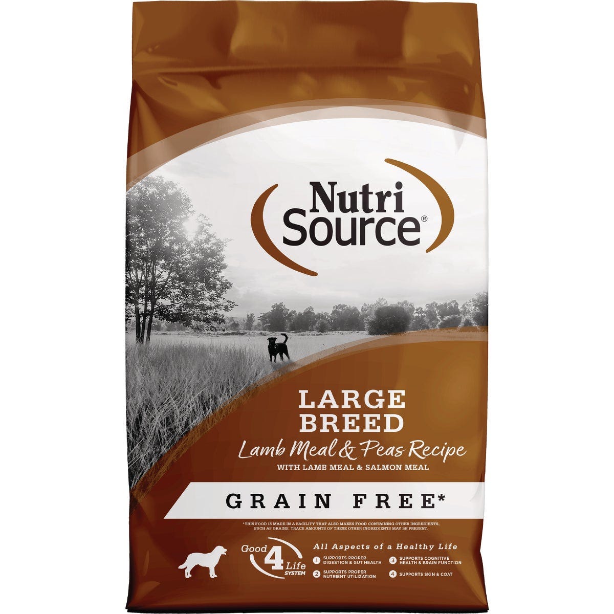 NutriSource 26 Lb. Large Breed Lamb Meal & Peas Recipe Grain Free Dog Food