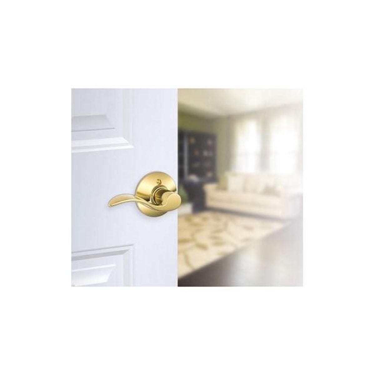 Schlage Accent Bright Brass Left-Hand Dummy Lever Lockset - photo 2 Schlage Accent Bright Brass Left-Hand Dummy Lever Lockset - photo 2