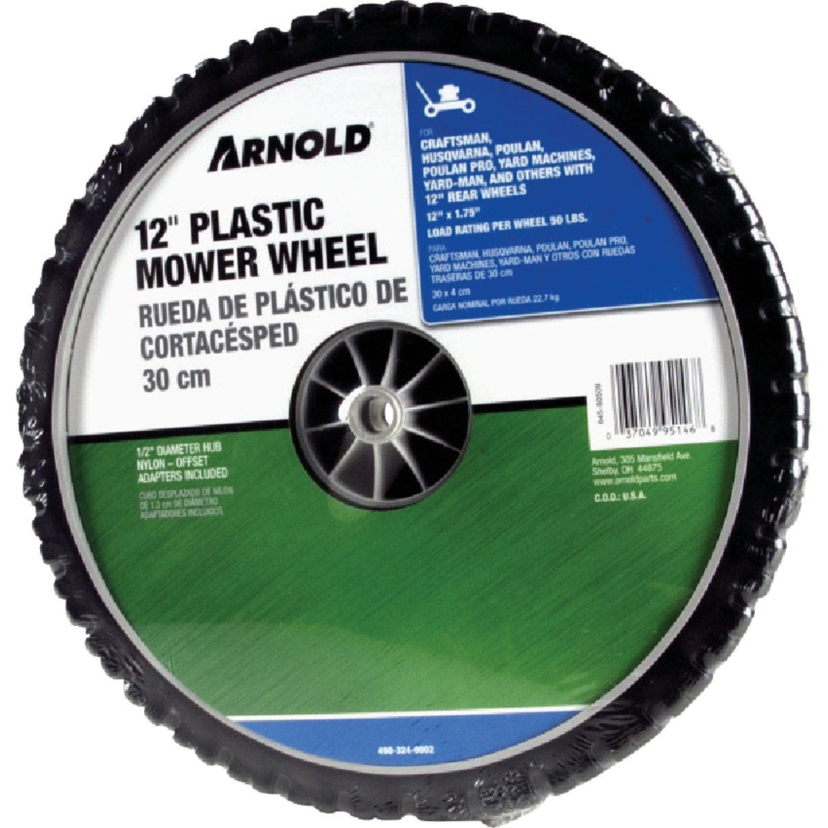 Arnold 12 In. Plastic Mower Wheel - photo 2 Arnold 12 In. Plastic Mower Wheel - photo 2