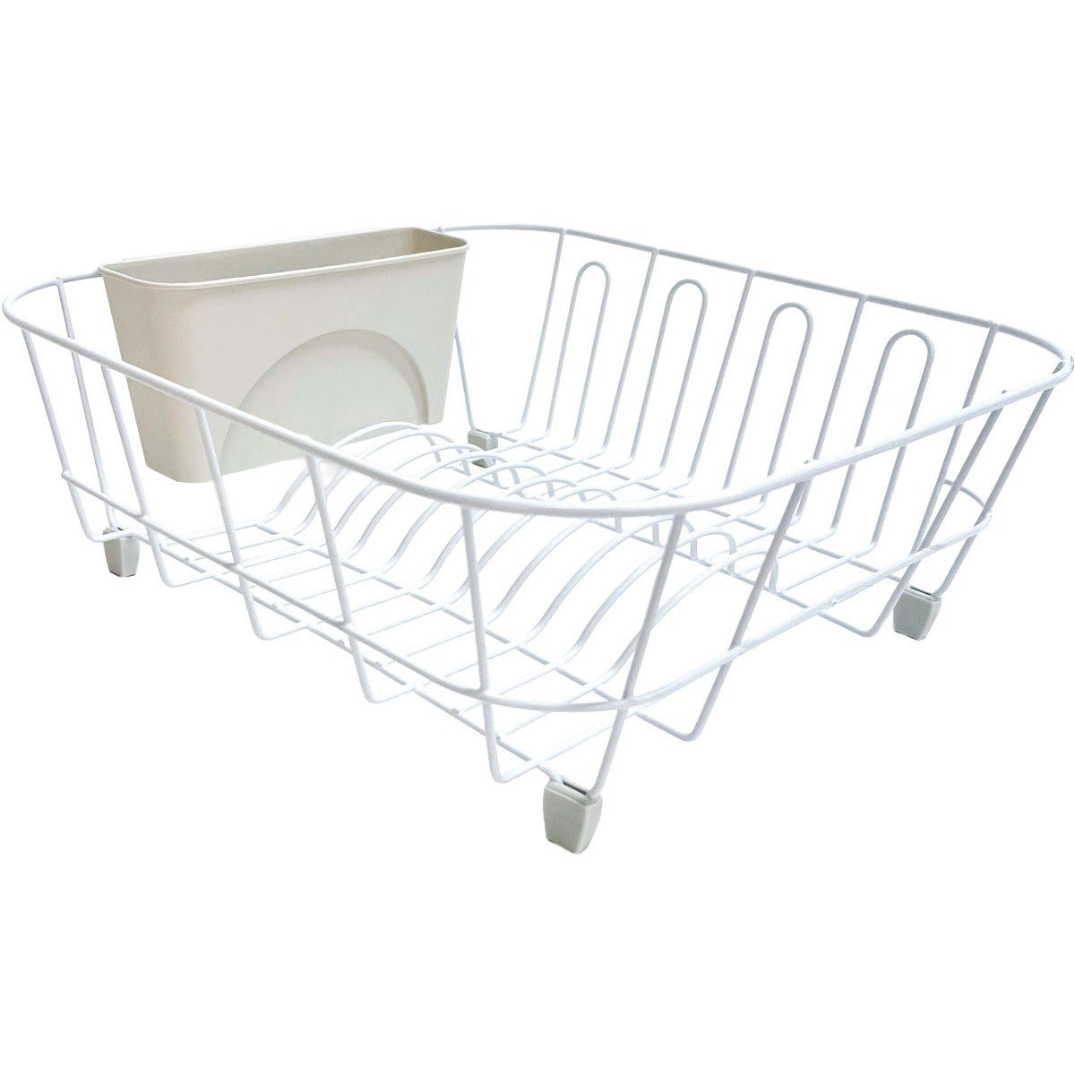 Grayline 12.4 In. W x 14.1 In. L White Wire Sink Dish Drainer Grayline 12.4 In. W x 14.1 In. L White Wire Sink Dish Drainer