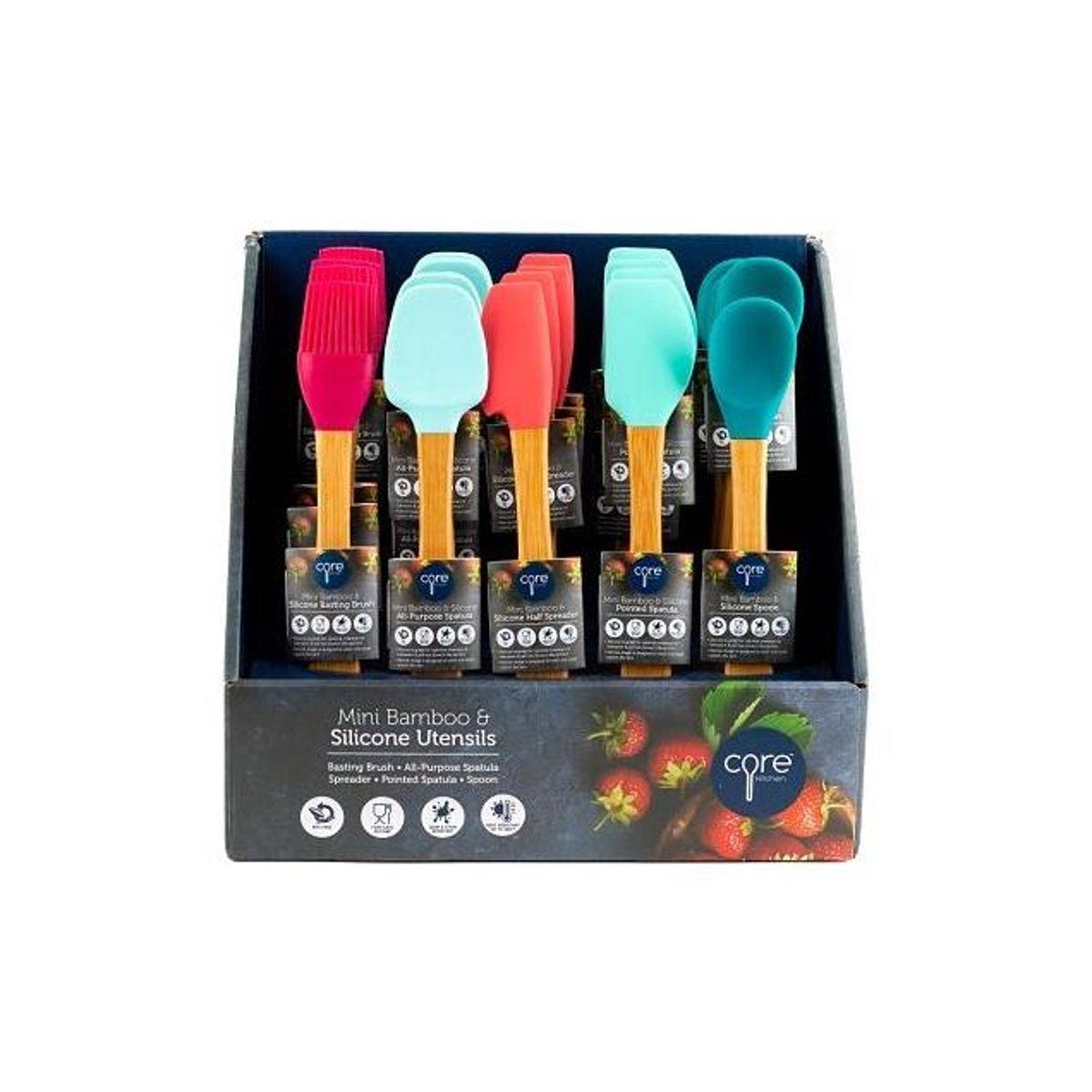Core Kitchen Bamboo + Silicone Mini Utensils & Assorted Tools Core Kitchen Bamboo + Silicone Mini Utensils & Assorted Tools