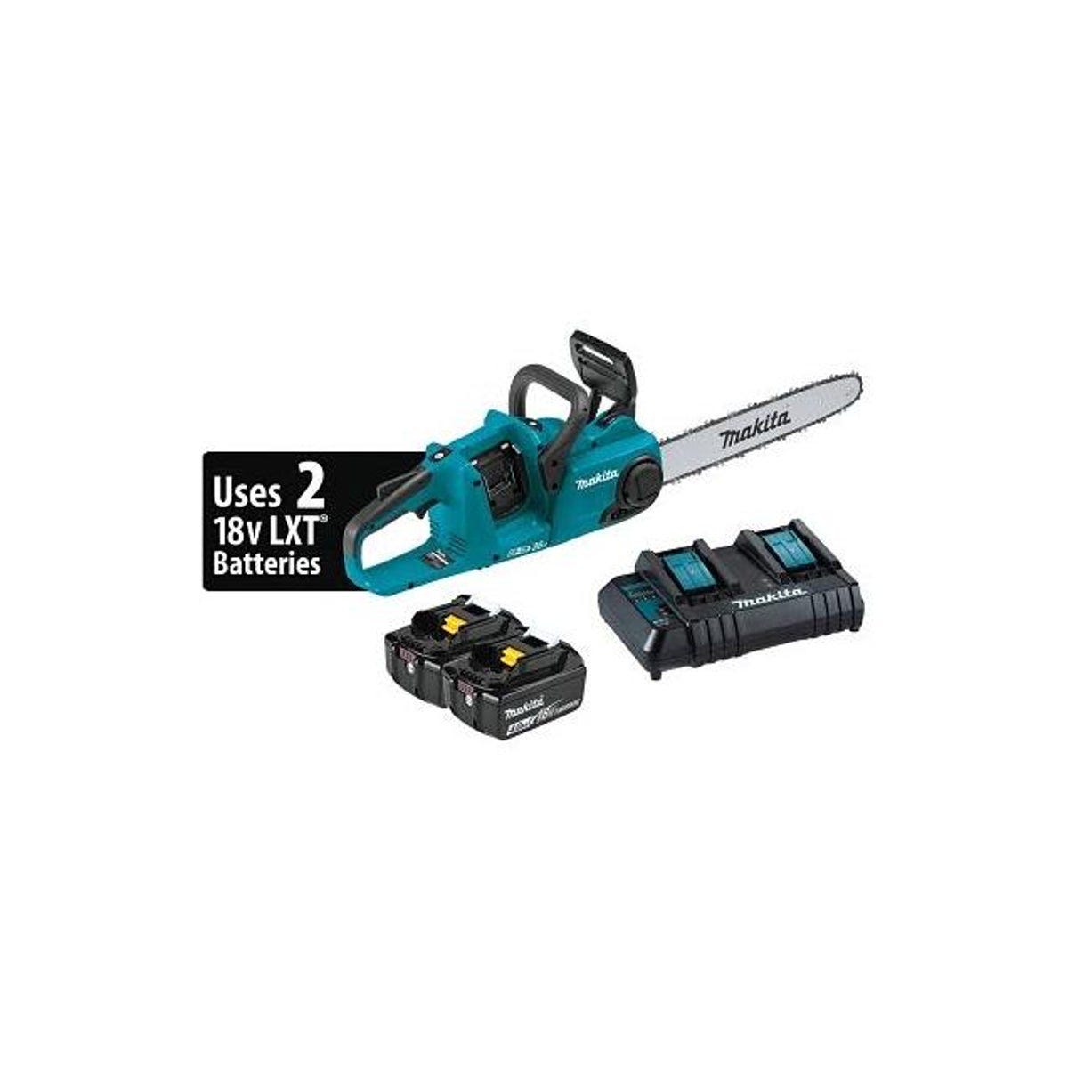 Makita 36V LXT 16 In. Brushless Chain Saw Kit with (2) 18V Batteries Makita 36V LXT 16 In. Brushless Chain Saw Kit with (2) 18V Batteries