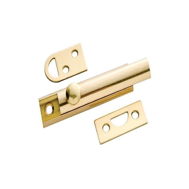 Belwith 3 In. Brass Door Surface Bolt