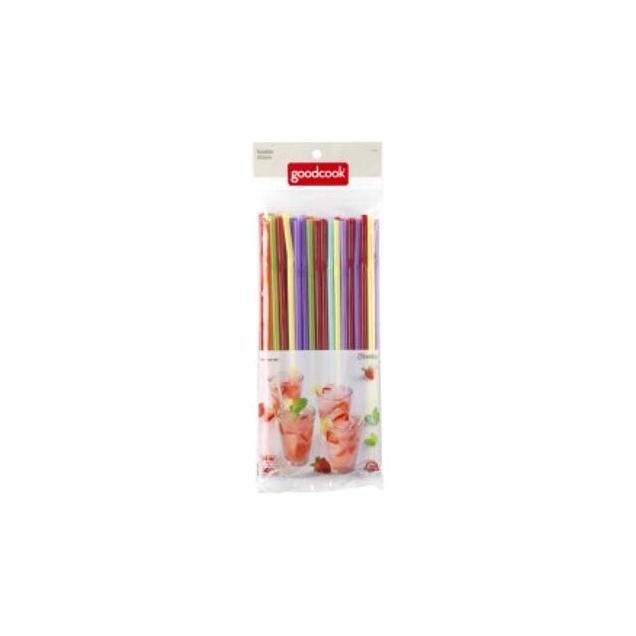 GoodCook Spiral Striped Jumbo Straw (50-Count)