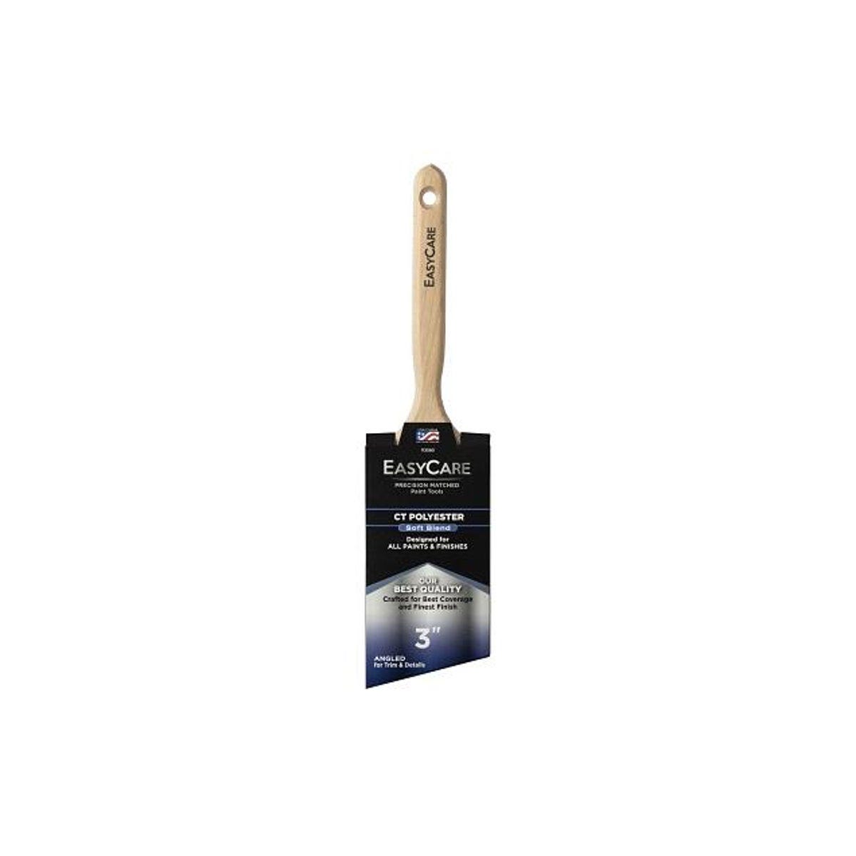 EasyCare 3 In. Wood Handle Angled Sash Paint Brush