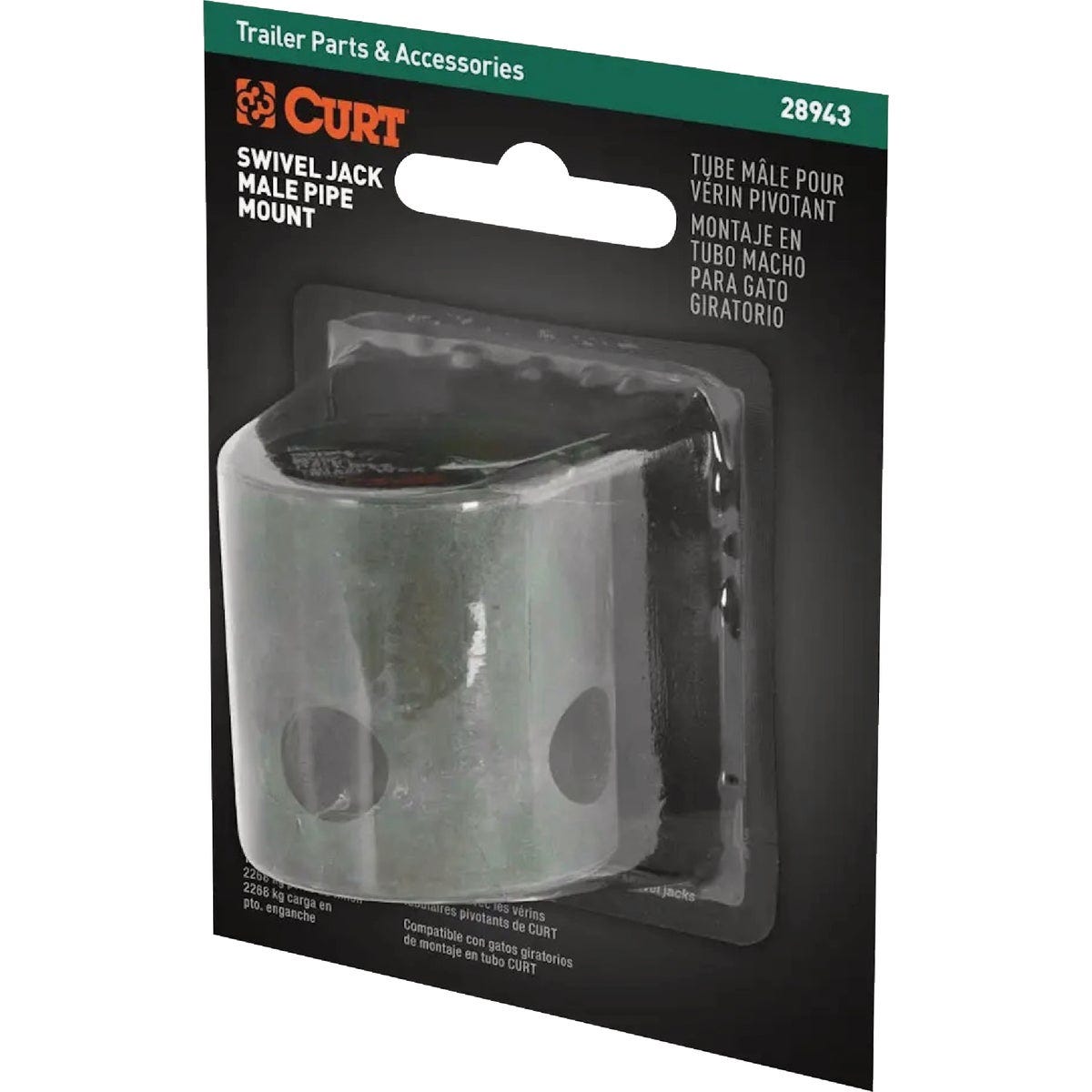 Curt Replacement Swivel Jack Male Pipe Mount (5/8 In. Pin Hole, Packaged) - photo 3 Curt Replacement Swivel Jack Male Pipe Mount (5/8 In. Pin Hole, Packaged) - photo 3