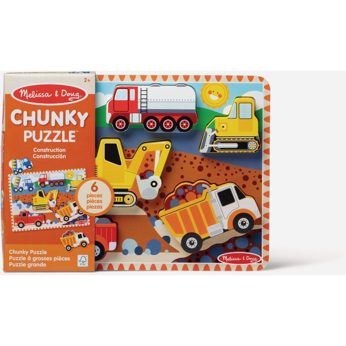 Melissa & Doug Construction Chunky Puzzle (6-Piece) - photo 2