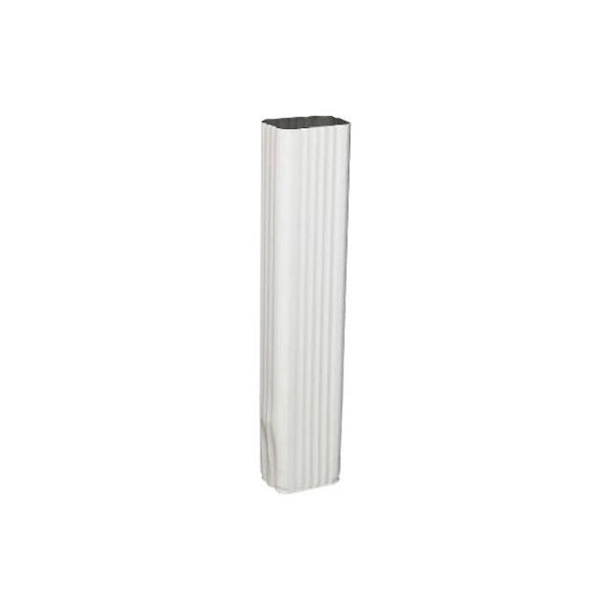 Amerimax Gutter 15 In. White Galvanized Steel Downspout Extension