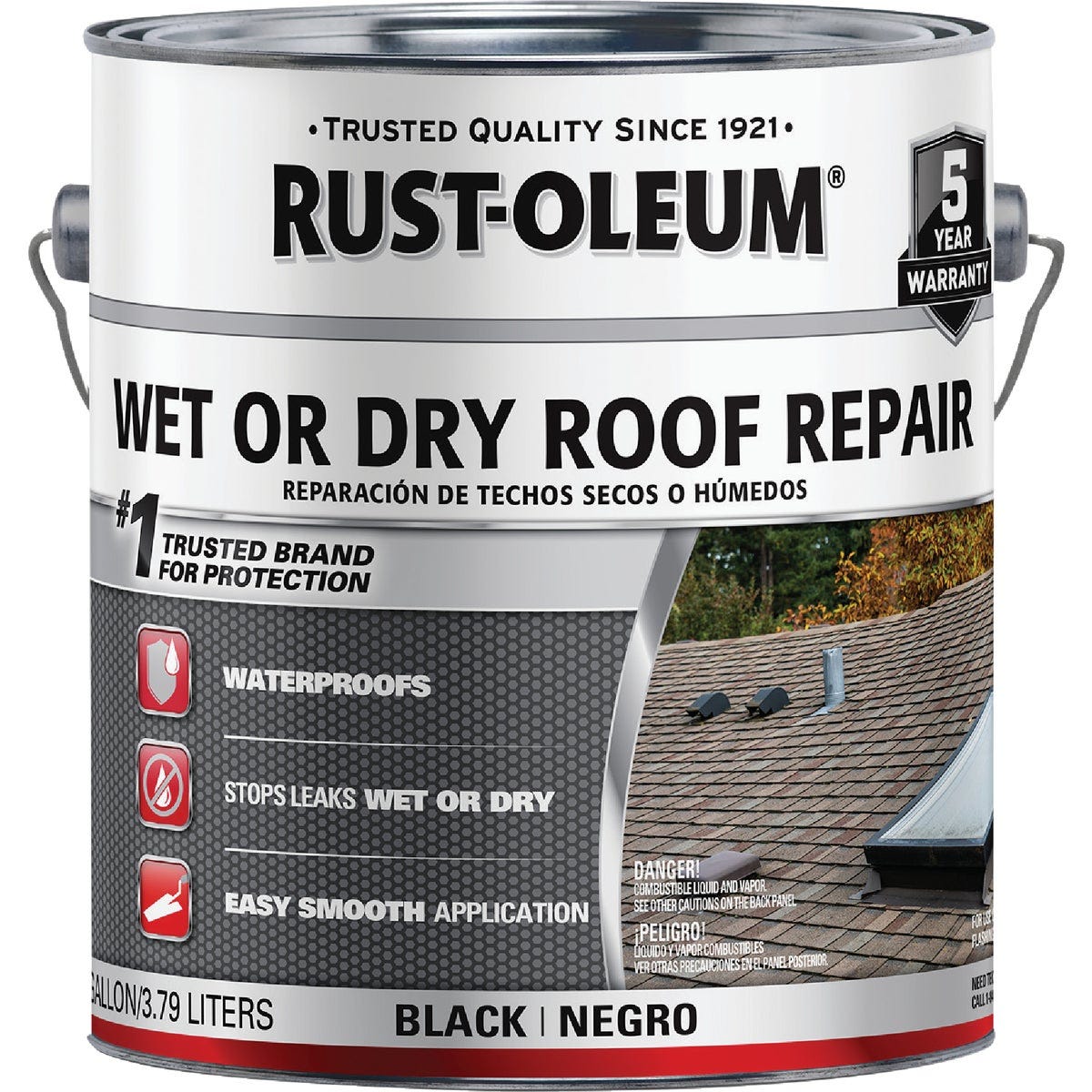 Rust-Oleum 1 Gal. Black Wet or Dry Roof Repair Rust-Oleum 1 Gal. Black Wet or Dry Roof Repair