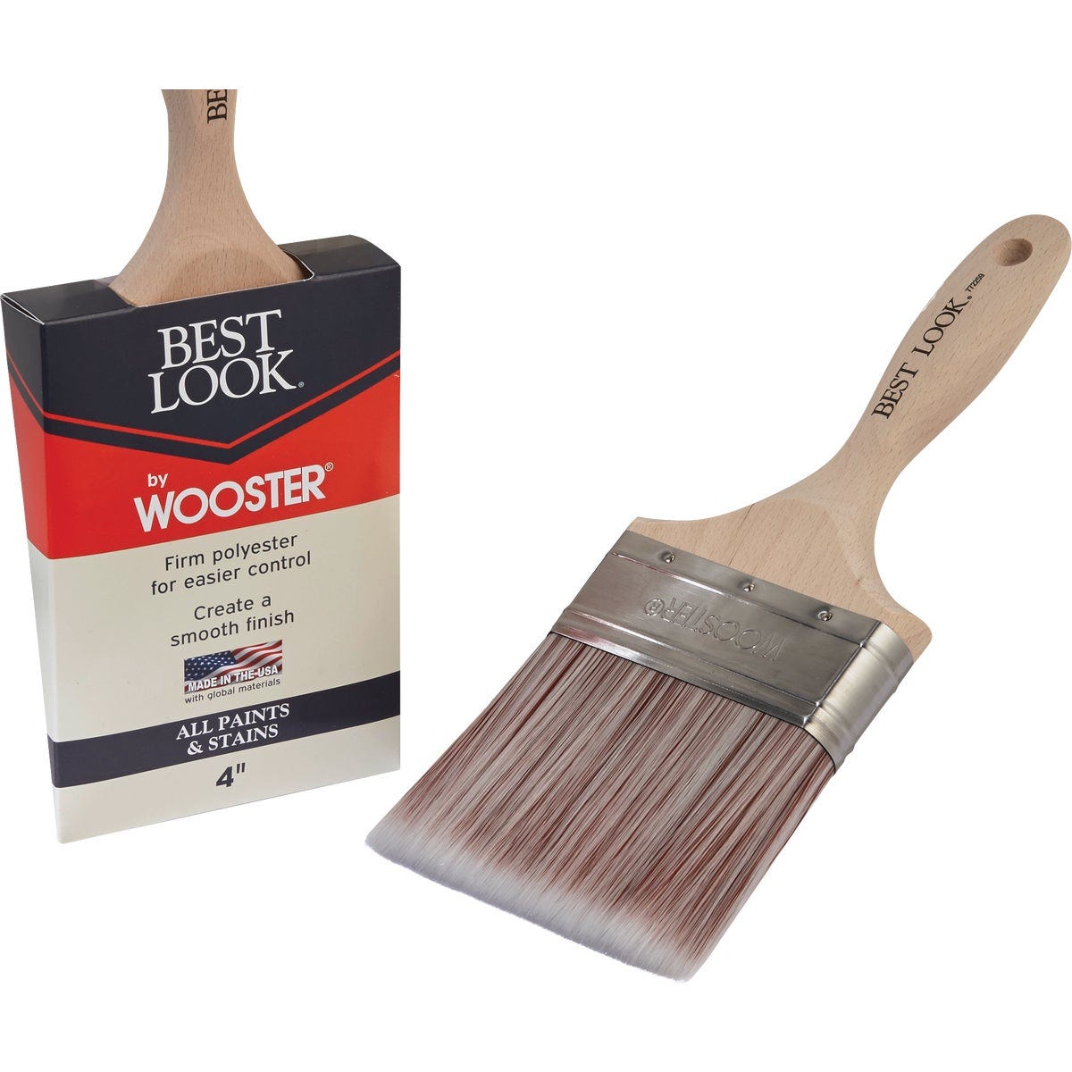 Best Look By Wooster 4 In. Flat Paint Brush Best Look By Wooster 4 In. Flat Paint Brush
