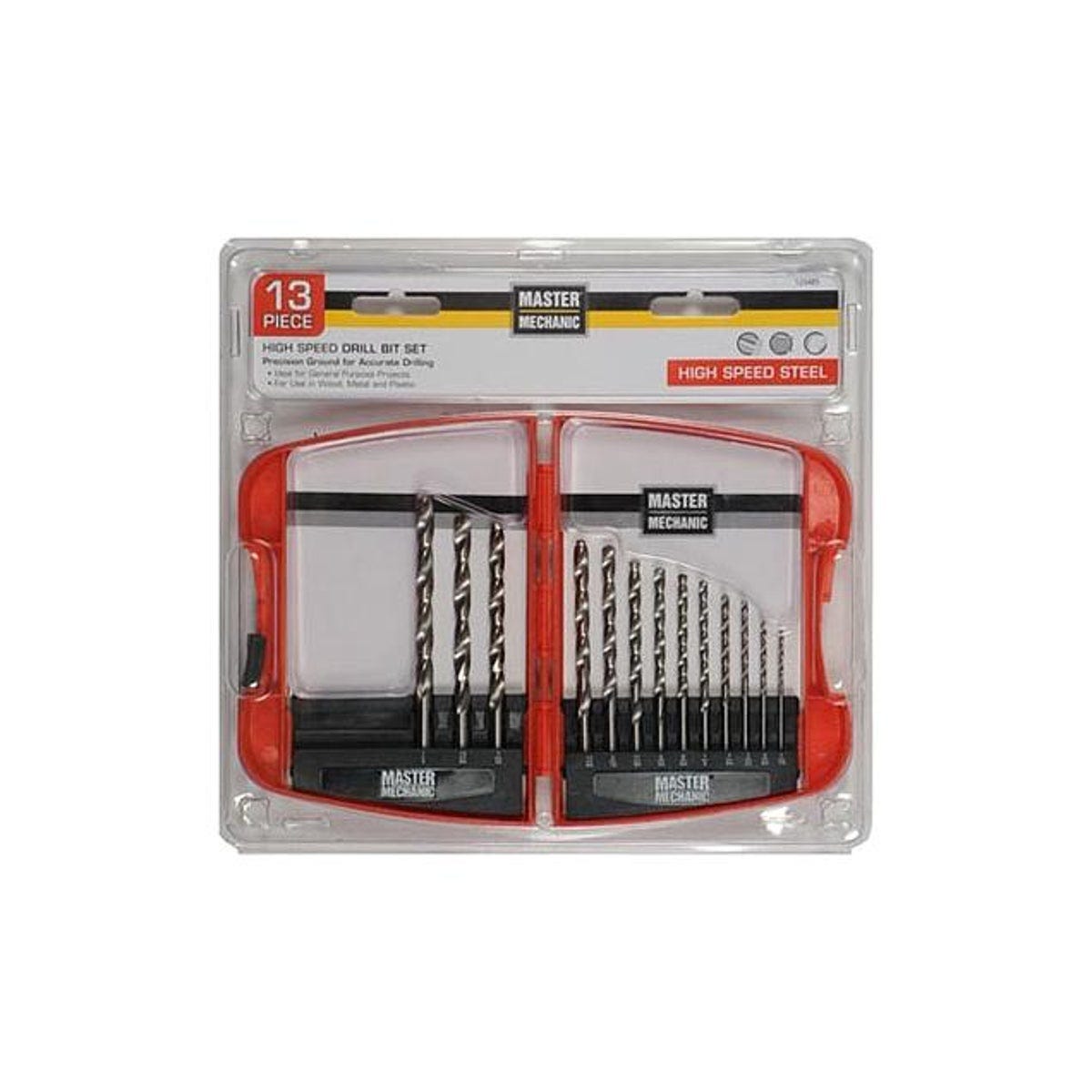 Master Mechanic 13-Piece High-Speed Steel Drill Bit Set
