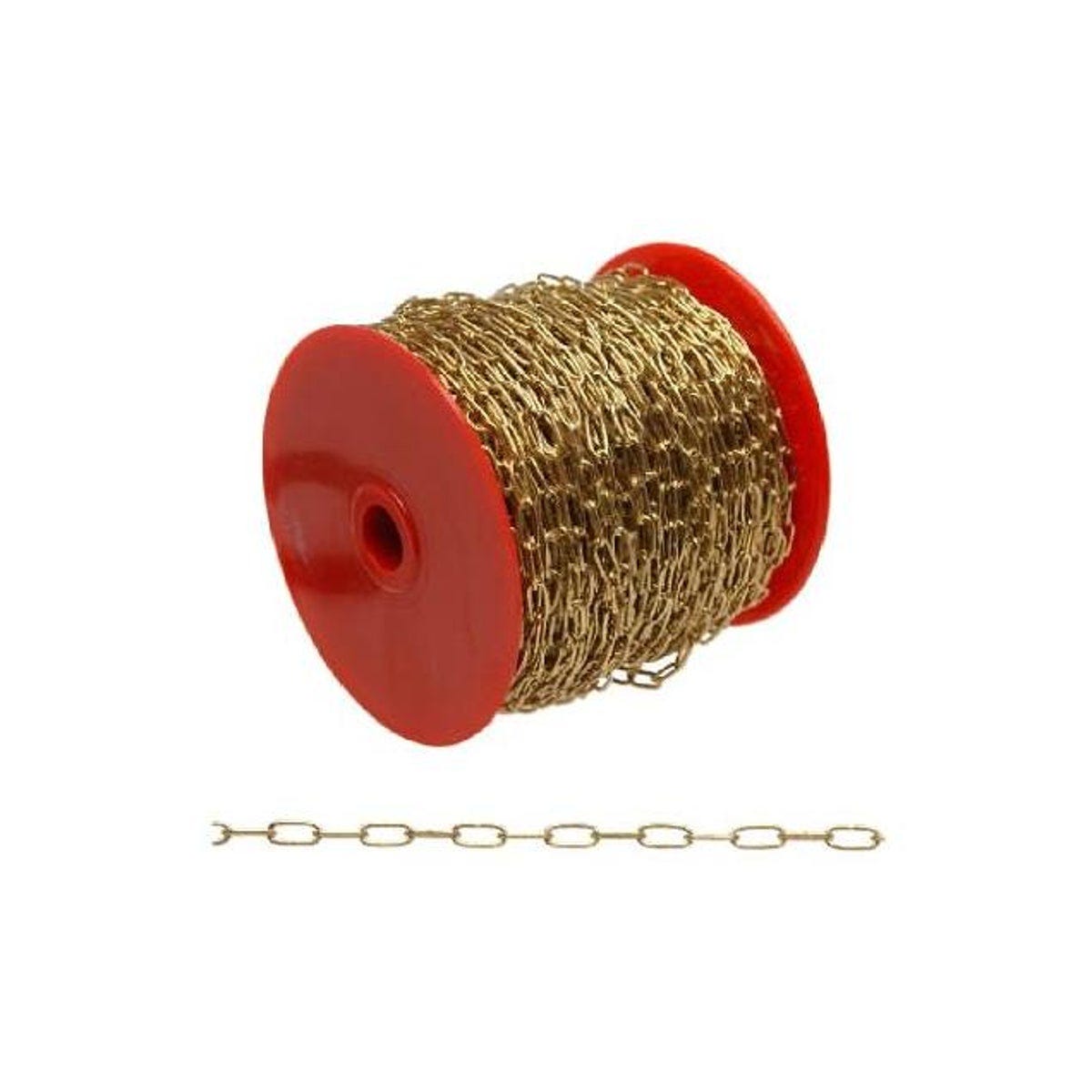 Apex Tool Group 164 Ft. #3 Brass Plated Clock Chain Apex Tool Group 164 Ft. #3 Brass Plated Clock Chain
