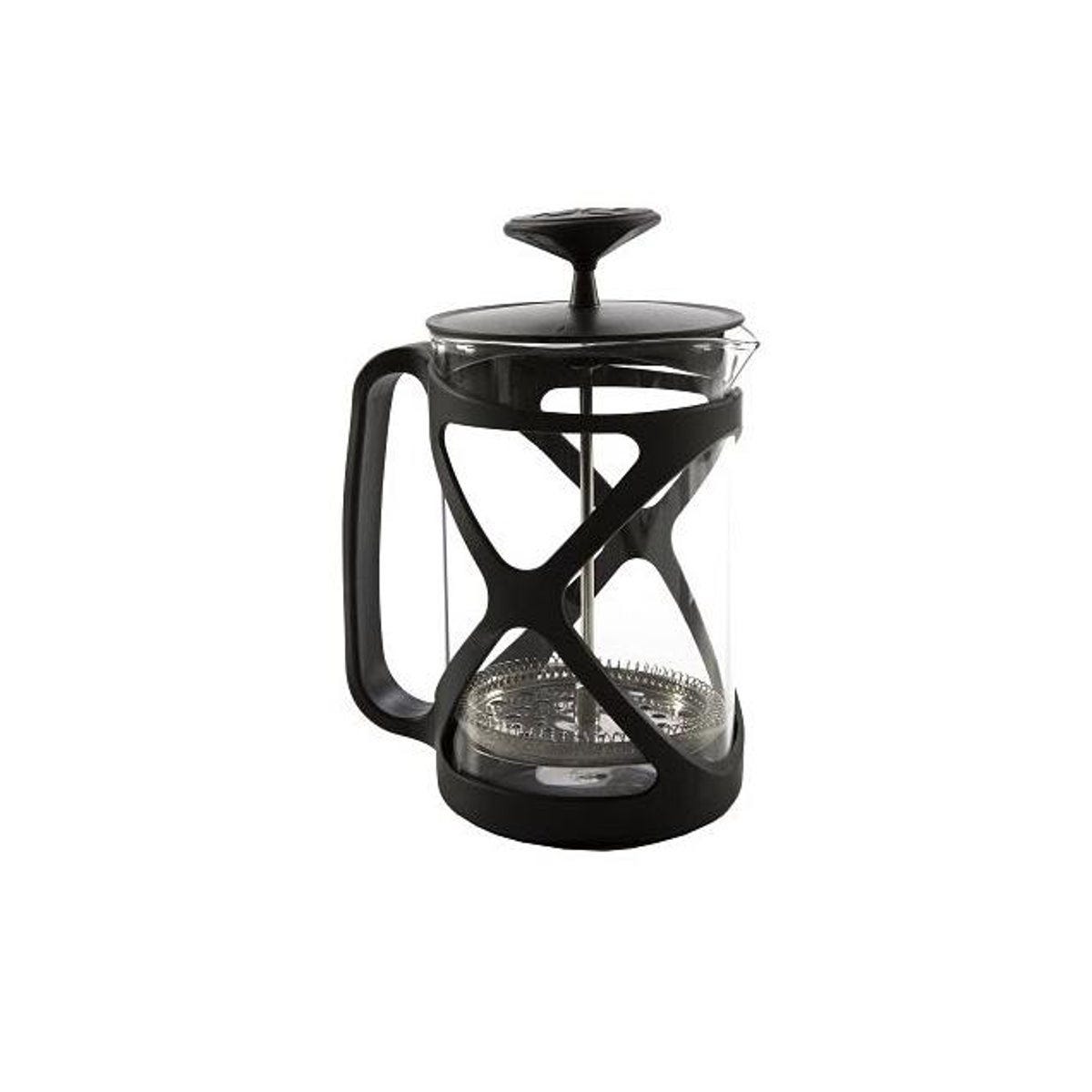Epoca Primula Tempo Glass/Stainless Steel 6-Cup French Press Coffee Maker, Glass/Stainless Steel, 6 Cups