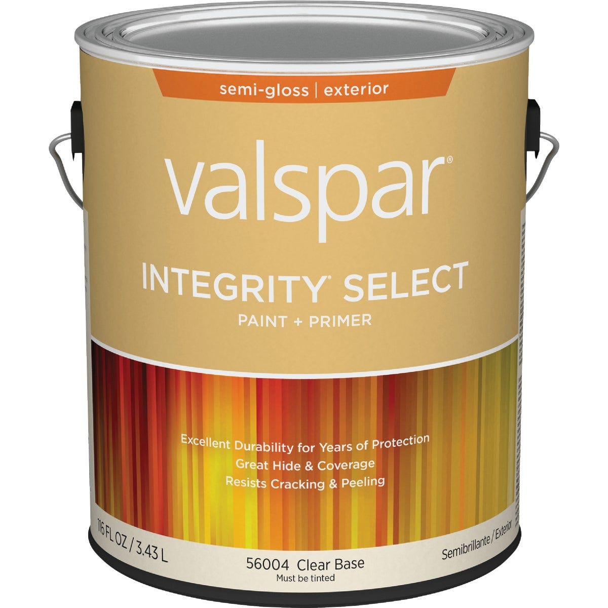 Valspar Integrity Select Semi-Gloss Paint & Primer Exterior Paint, Clear Base, 1 Gal.