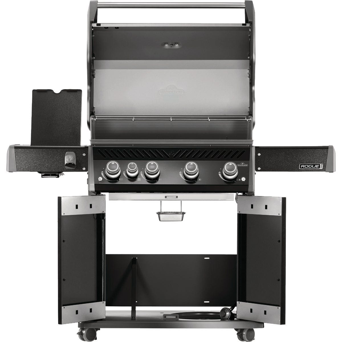 Napoleon Rogue Pro 525 4-Burner LP Gas Grill with Infrared Side Burner, Black - photo 3