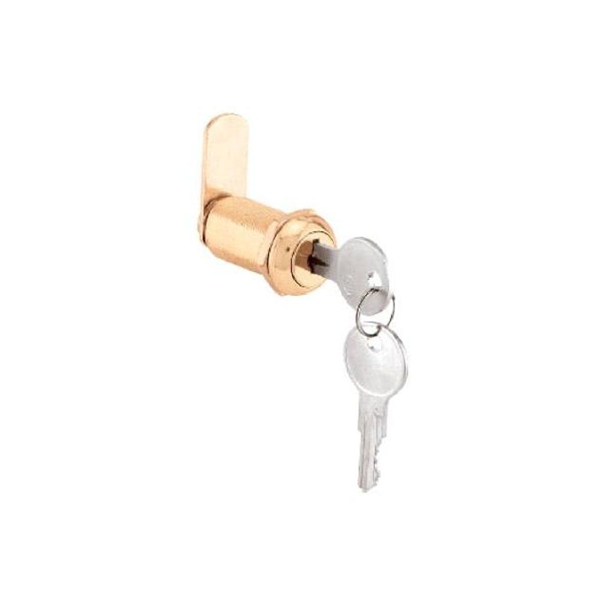 Prime-Line 1-3/8 In. Brass Finish Drawer/Cabinet Lock Prime-Line 1-3/8 In. Brass Finish Drawer/Cabinet Lock