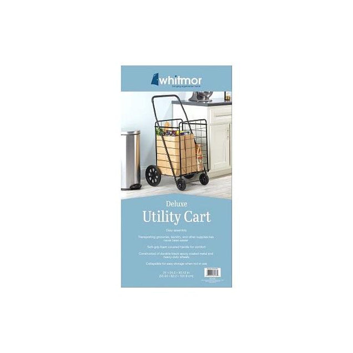 Whitmor Extra Large Black Steel Frame Deluxe Utility Cart - photo 2