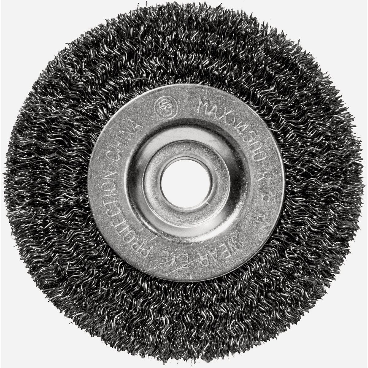 Century Drill & Tool 4 In. Coarse Crimped Bench Grinding Wire Wheel
