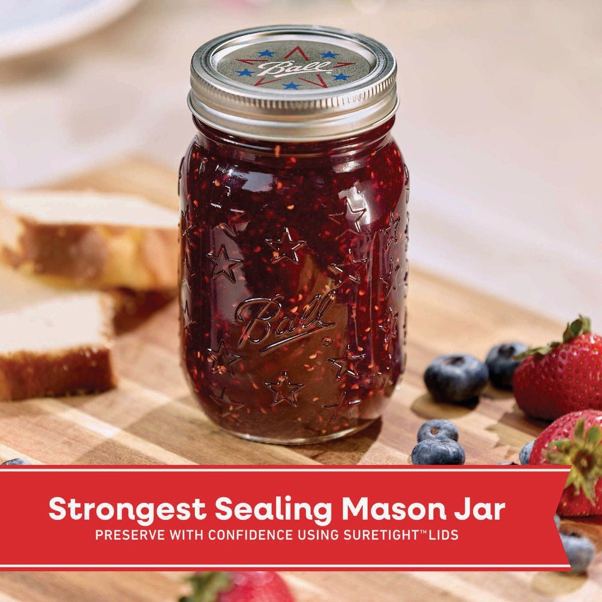 Ball 16 Oz. Limited Edition Americana Regular Mouth Pint Mason Jar (4-Pack) - photo 3 Ball 16 Oz. Limited Edition Americana Regular Mouth Pint Mason Jar (4-Pack) - photo 3