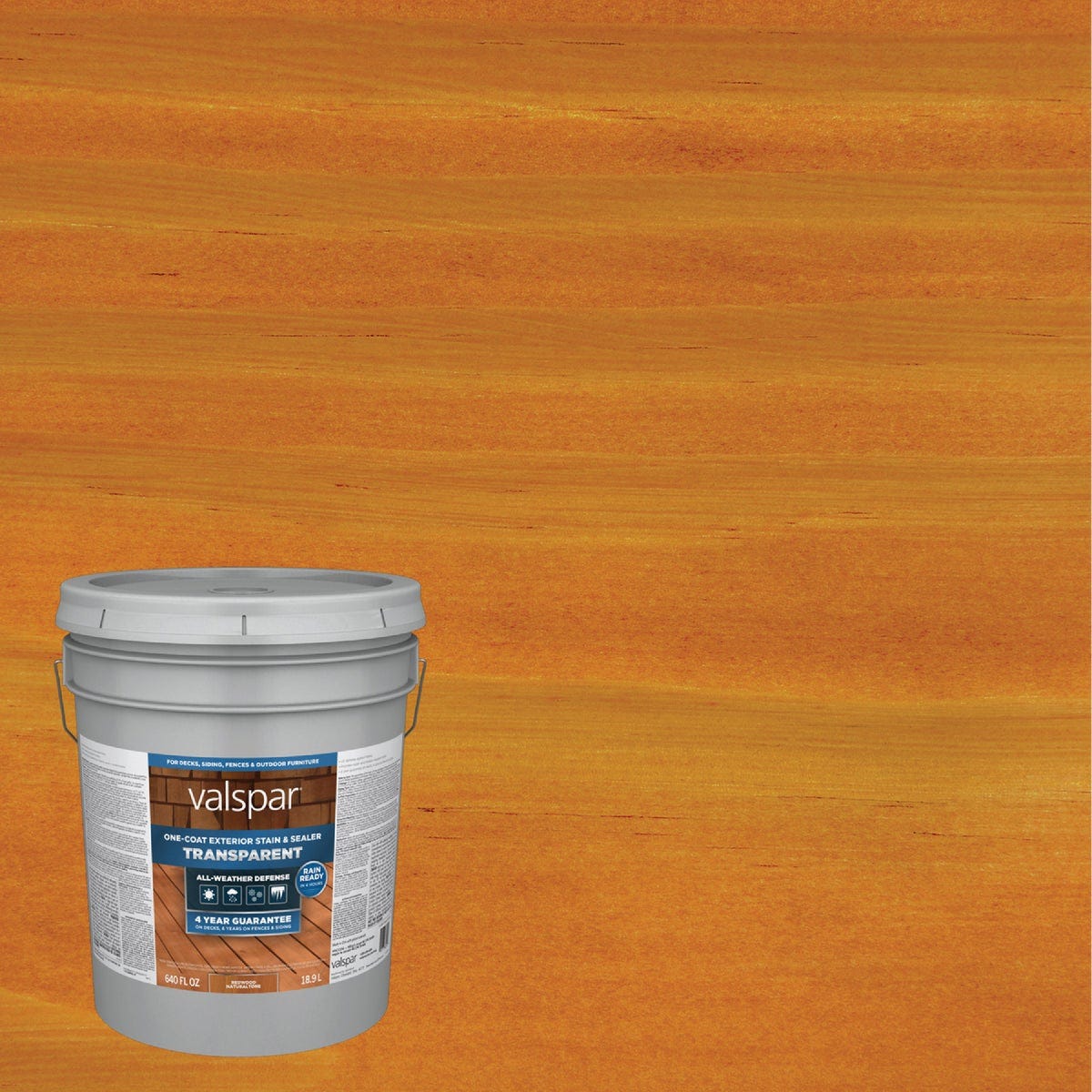 Valspar Transparent Deck Stain, Redwood Natural Tone, 5 Gal. - photo 7 Valspar Transparent Deck Stain, Redwood Natural Tone, 5 Gal. - photo 7