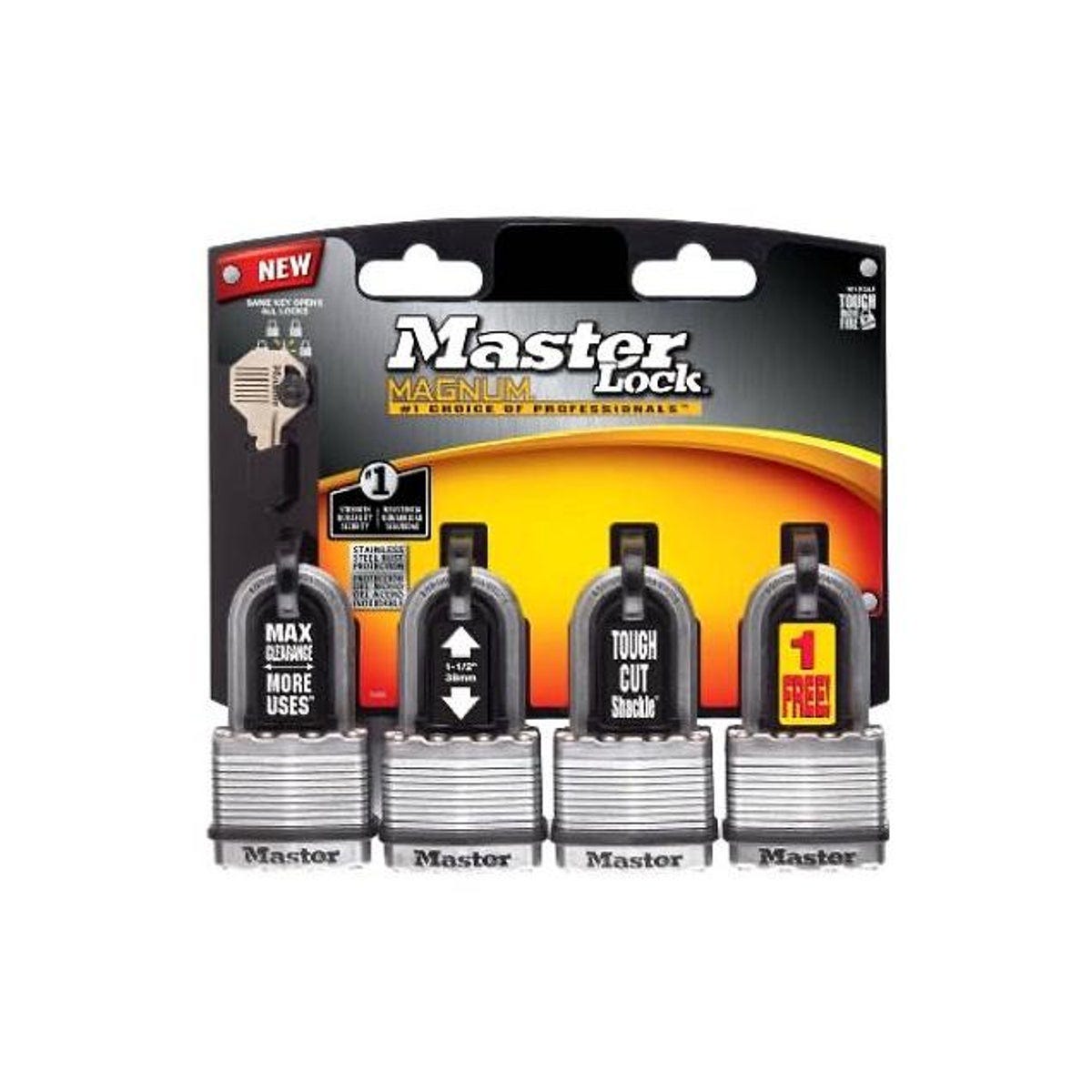 Magmu Lock Key Master Lock Magum 1-3/4 In. Laminated Keyed Padlock (4-Pack) | True ...