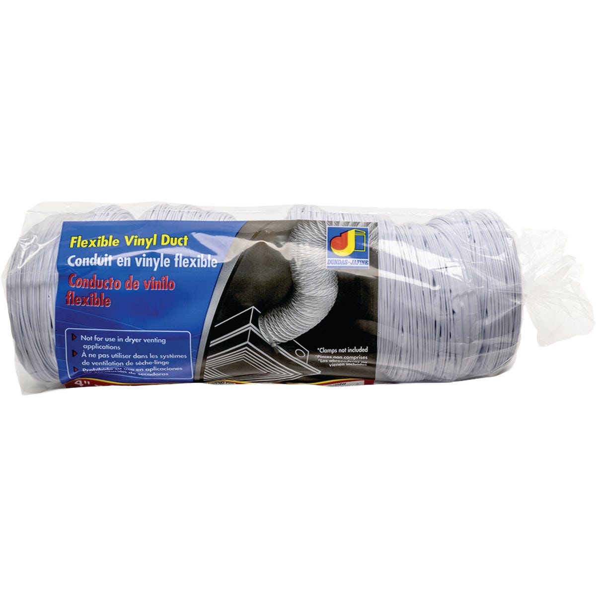 Dundas Jafine 4 In. Dia x 20 Ft. L White Vinyl Flexible Ducting - photo 2