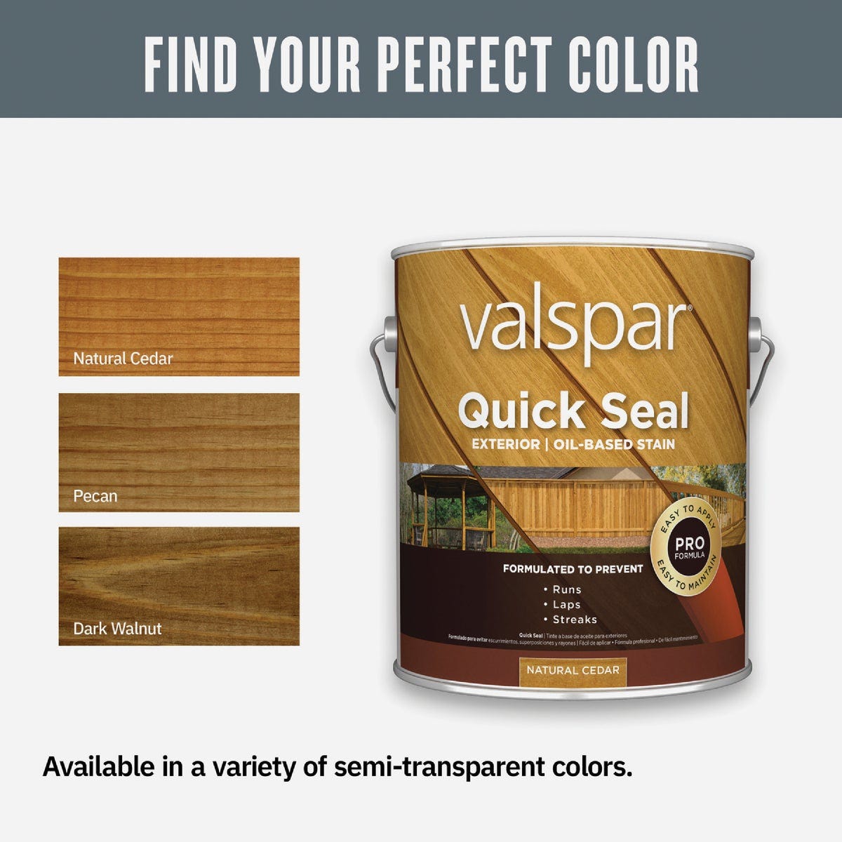 Valspar Quick Seal Oil Based Exterior Stain, Dark Walnut, 5 Gal. - photo 5 Valspar Quick Seal Oil Based Exterior Stain, Dark Walnut, 5 Gal. - photo 5