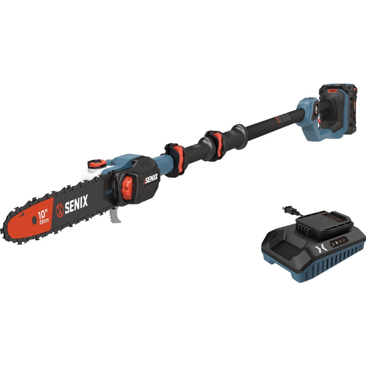 Senix X6 60V Max 10 In. Brushless Cordless Pole Saw Kit with 3.0 Ah Battery & Charger Senix X6 60V Max 10 In. Brushless Cordless Pole Saw Kit with 3.0 Ah Battery & Charger
