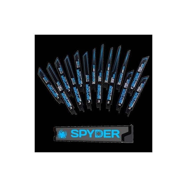 Spyder 14-Piece Bi-Metal Wood/Metal Cutting Demolition Reciprocating Saw Blade Set Spyder 14-Piece Bi-Metal Wood/Metal Cutting Demolition Reciprocating Saw Blade Set