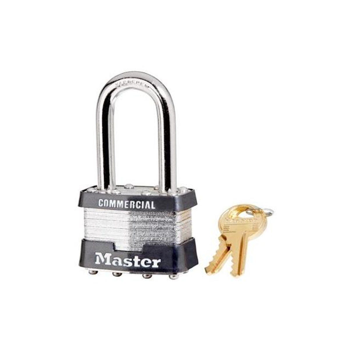 Master Lock 1-3/4 In. Laminated Keyed Padlock with 1.5 In. Long Shackle