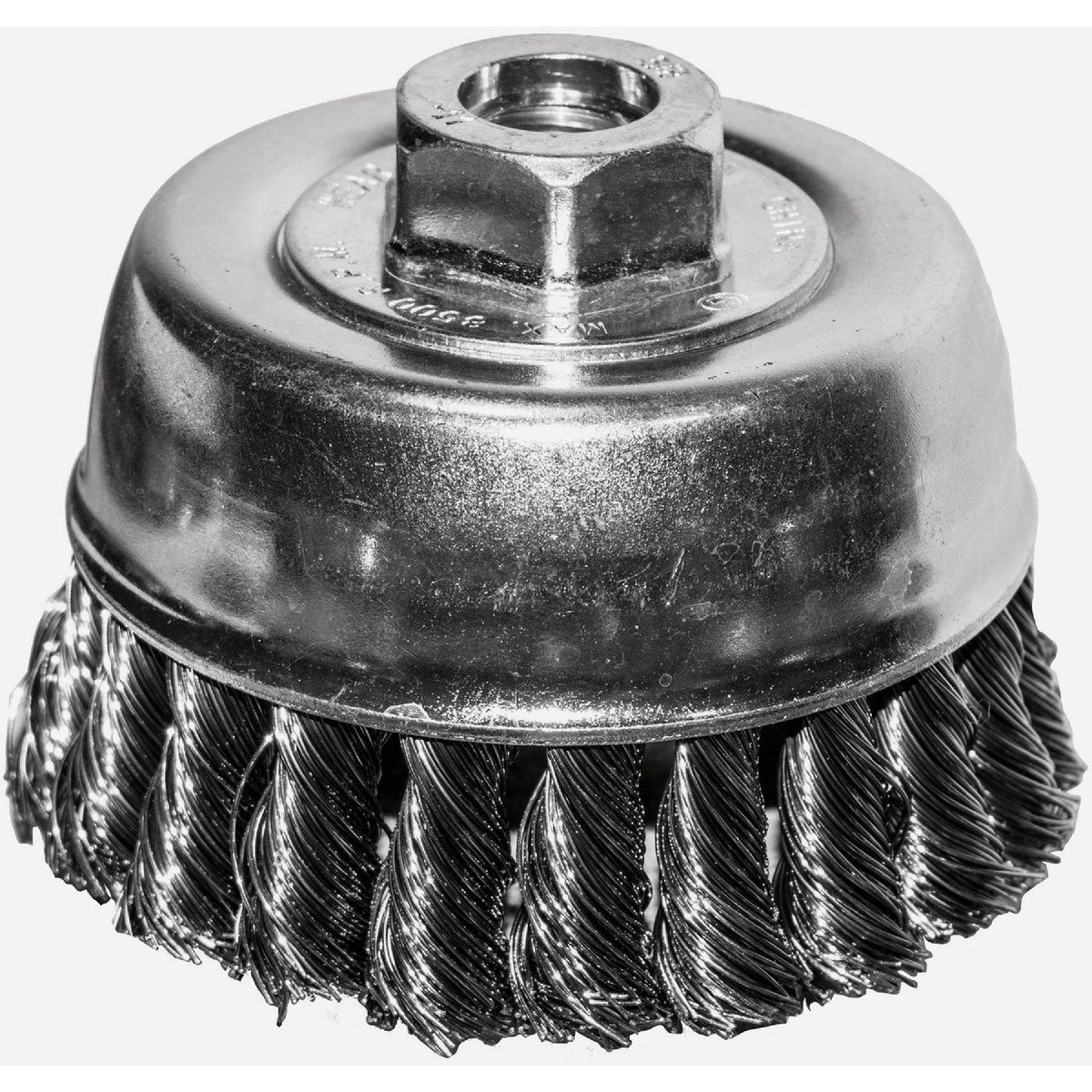 Century Drill & Tool 2-3/4 In. Coarse Knotted Angle Grinder Cup Brush