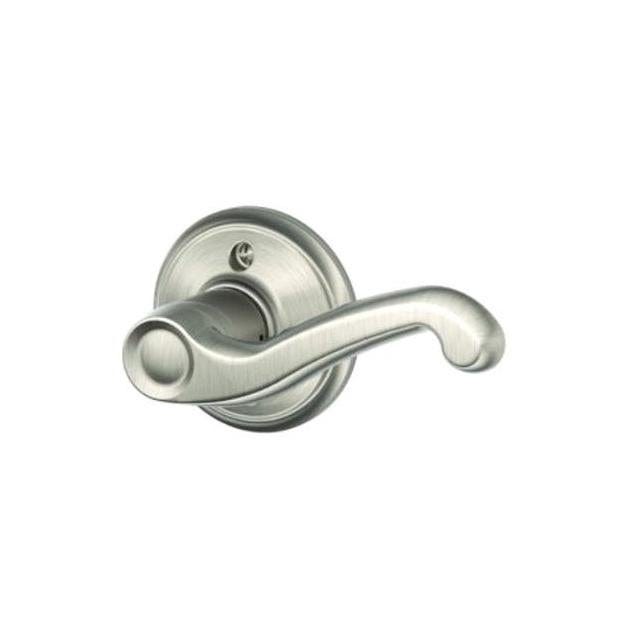 Schlage Flair Satin Nickel Right-Hand Single Dummy Lever Schlage Flair Satin Nickel Right-Hand Single Dummy Lever