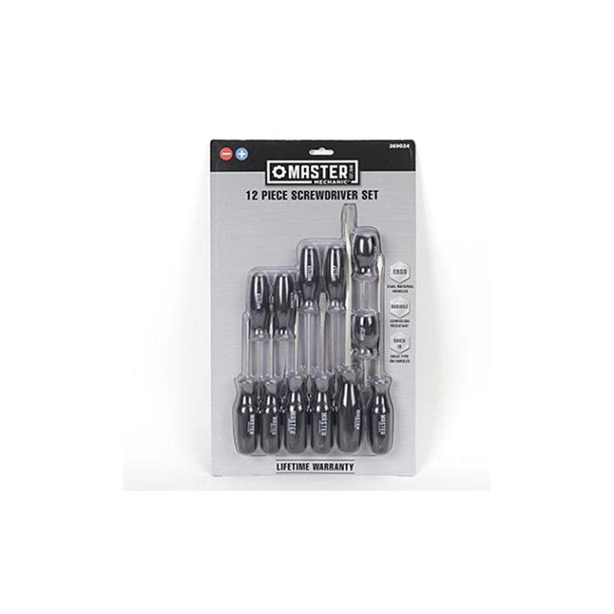 Master Mechanic Screwdriver Set (12-Piece)