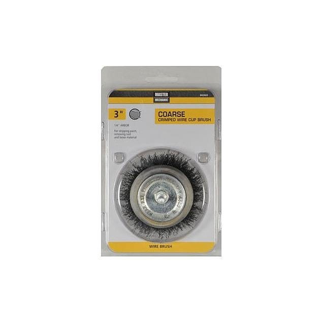 Master Mechanic 3 In. Crimped, Coarse Wire Cup Brush