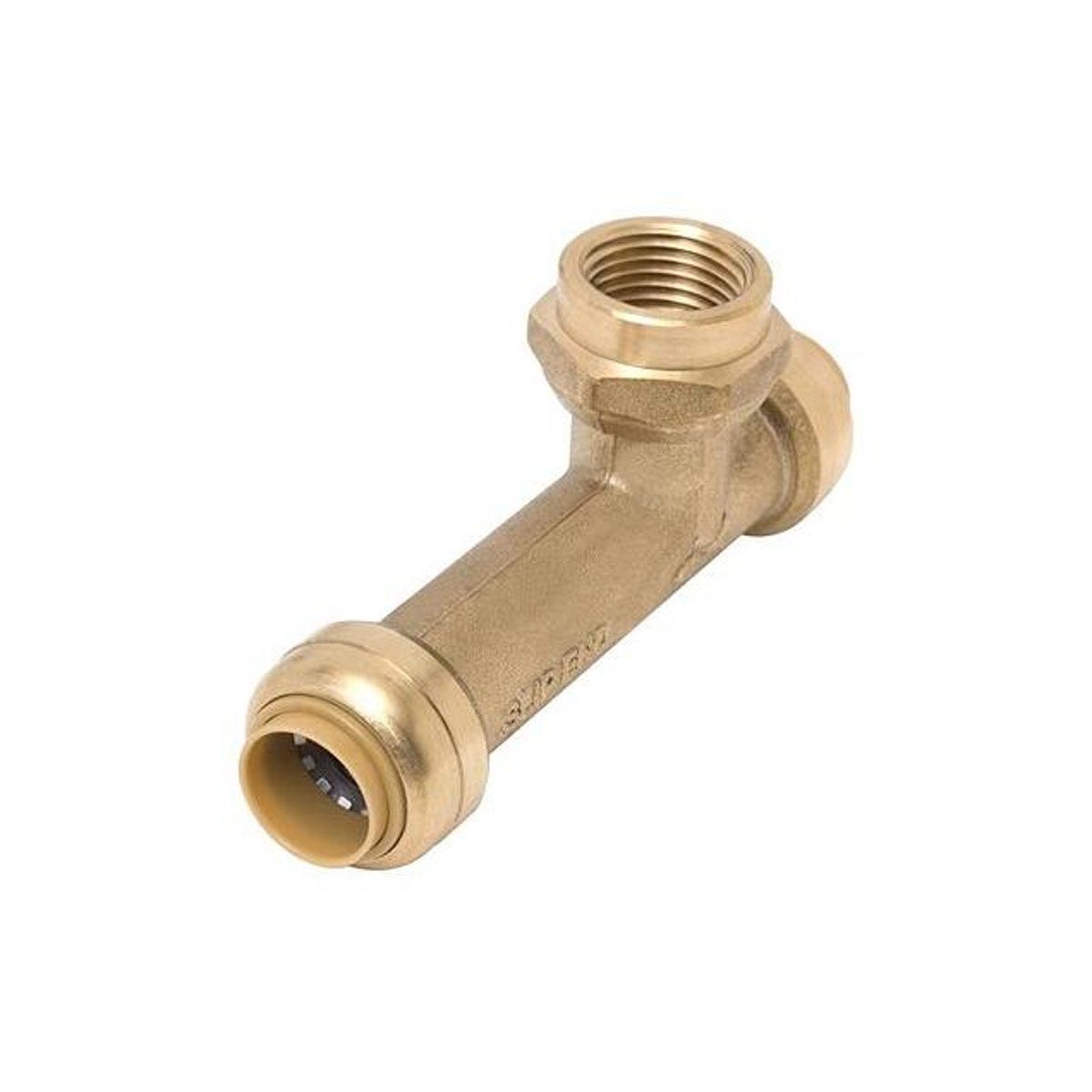SharkBite 1/2 x 1/2 x 1/2 In. FIP Center Slip Push-Fit Pipe Tee, Lead Free SharkBite 1/2 x 1/2 x 1/2 In. FIP Center Slip Push-Fit Pipe Tee, Lead Free