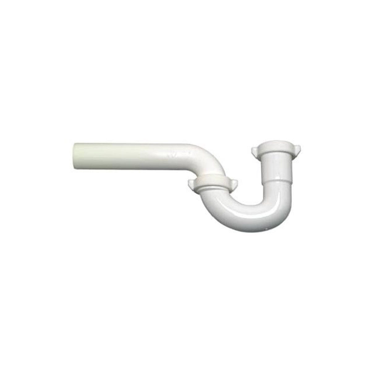 Master Plumber 1-1/4 In. OD Tube Slip Joint White Plastic Wall Drain Trap
